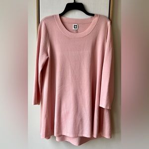 Anne Klein Tunic Sweater Large light pink
